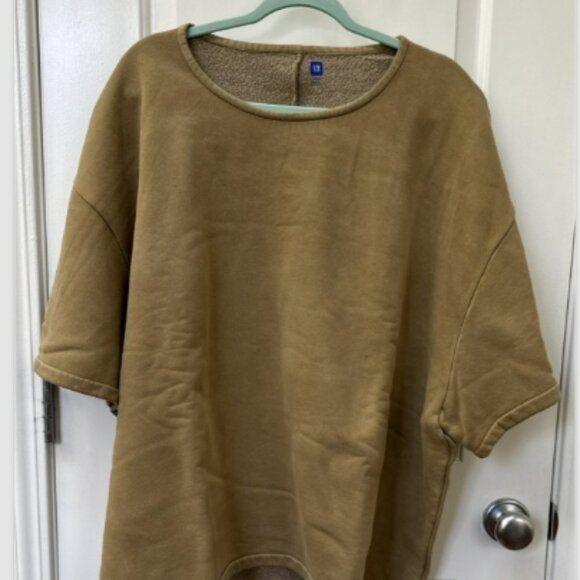 Balenciaga x Yeezy Gap Fleece Yoke Tee Brownstone Size Large Gorpcore Streetwear - Picture 1 of 8